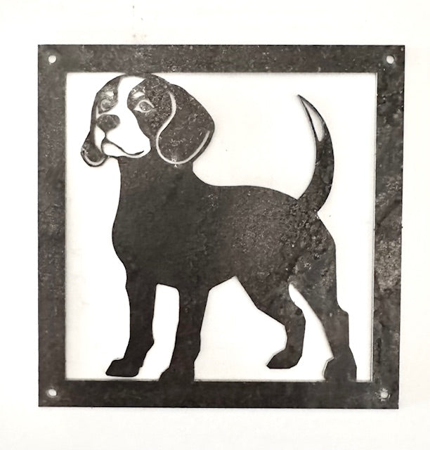 Prydnadsplatta Hunden Bruno 13 x 13