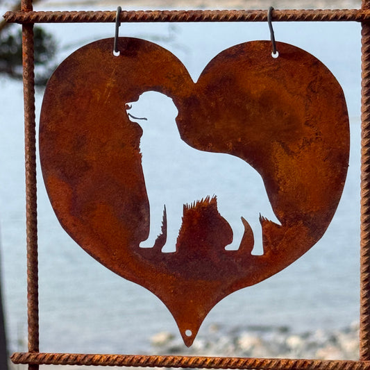 Prydnadsplatta Hjärta Benny 13 x 13 - rostig