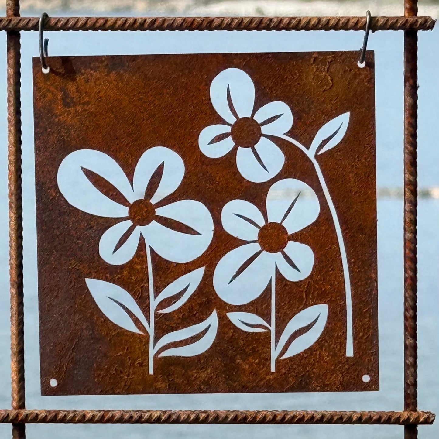 Prydnadsplatta Viol 13 x 13 - rostig