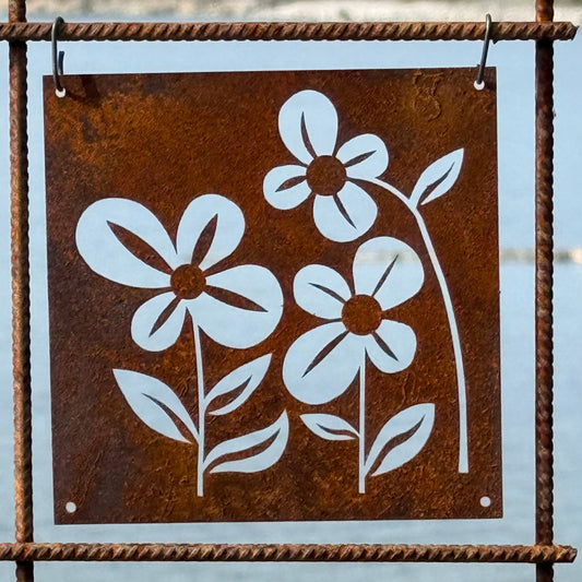 Prydnadsplatta Viol 13 x 13 - rostig