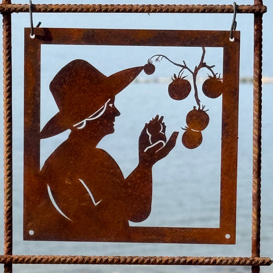 Prydnadsplatta Tomatskörd 13 x 13 - rostig