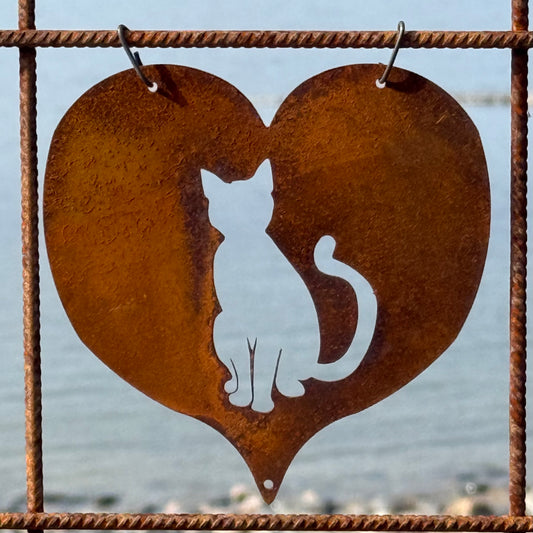 Prydnadsplatta Hjärta Karin 13 x 13 - rostig