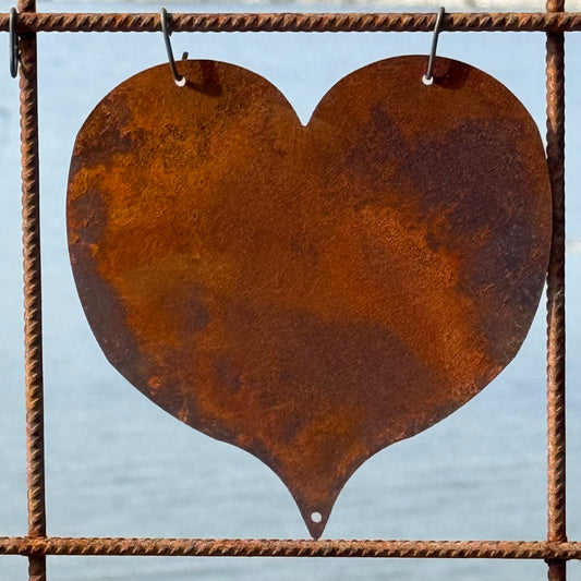 Prydnadsplatta Hjärta 13 x 13 - rostig