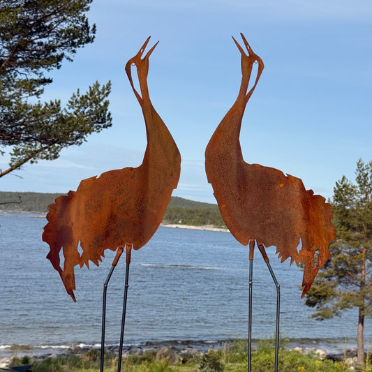 Fågeldansen, 2 st pinnfigur Tranan Tyra