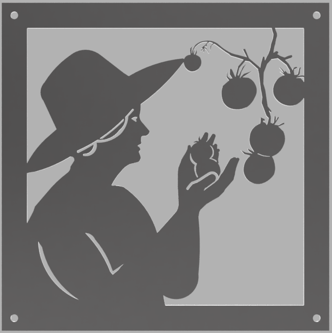 Prydnadsplatta Tomatskörd 13 x 13