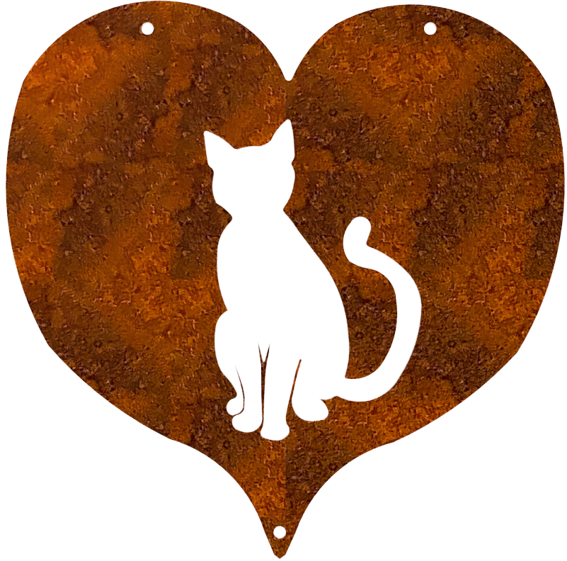 Prydnadsplatta Hjärta Karin 13 x 13 - rostig