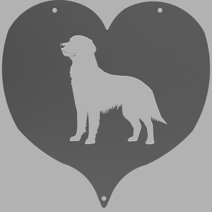 Prydnadsplatta Hjärta Benny 13 x 13 - rostig