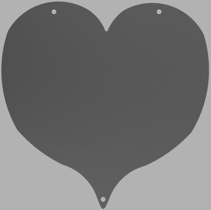 Prydnadsplatta Hjärta 13 x 13 - rostig