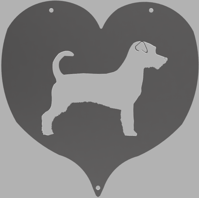 Prydnadsplatta Hjärta Bella 13 x 13 - rostig