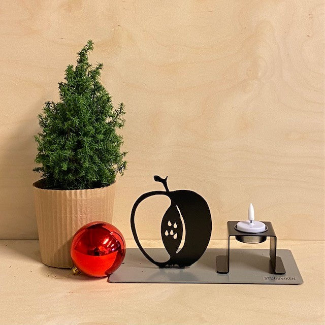 Paket Äpple med magnet, svart