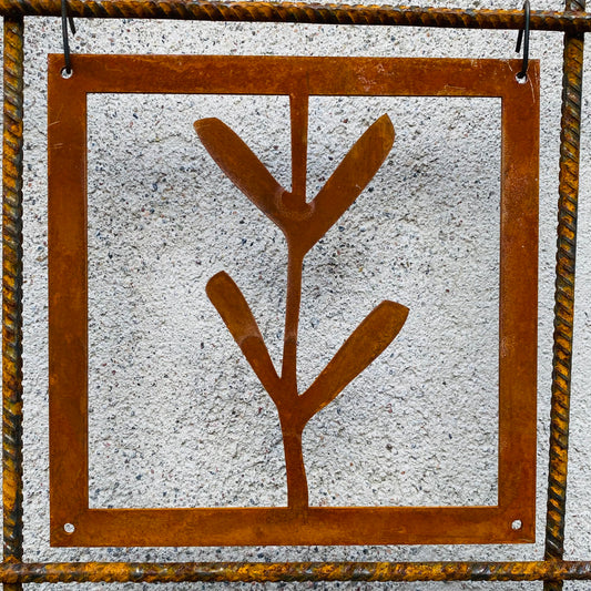 Prydnadsplatta Strå med ram 13 x 13