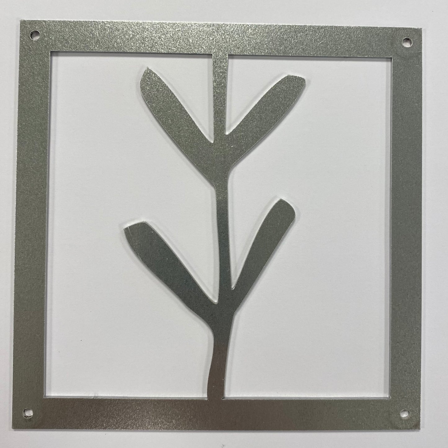 Prydnadsplatta Strå med ram 15 x 15- galvaniserad