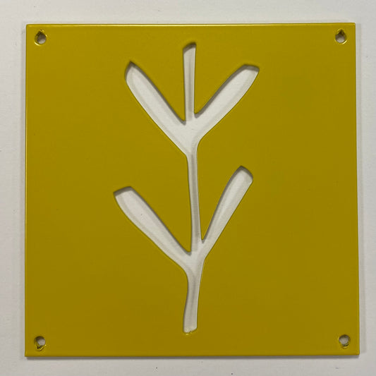 Prydnadsplatta Strå 15 x 15 - gul