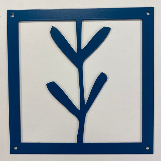 Prydnadsplatta Strå med ram 15 x 15 - blå