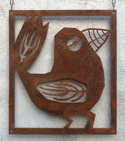 Väggplatta Fågel Fia