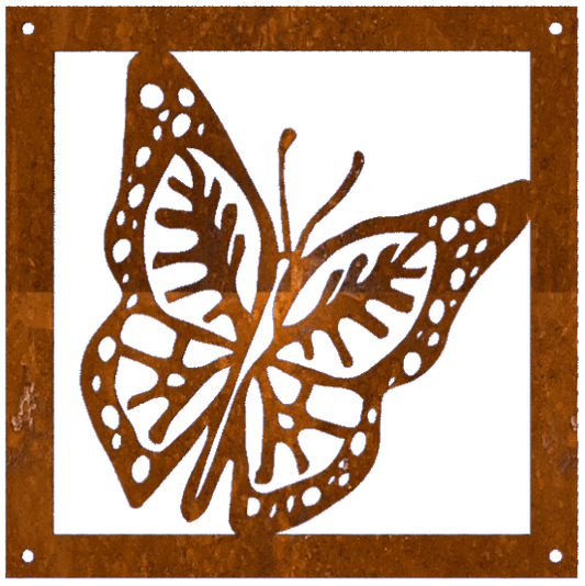 Prydnadsplatta Fjäril Freja med ram 13 x 13