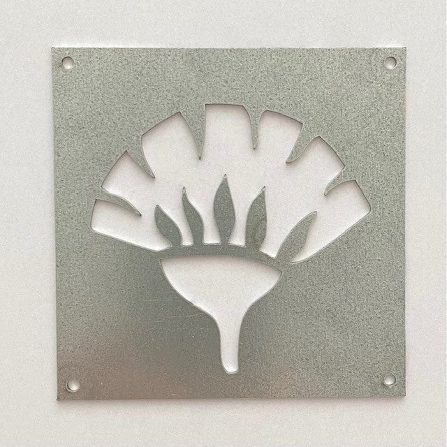 Prydnadsplatta Tistel 10 x 10 - Zink