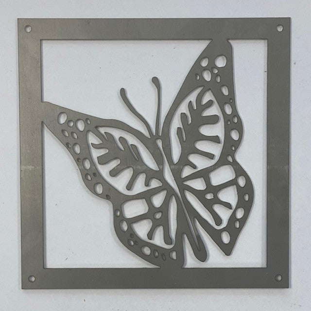 Prydnadsplatta Fjäril Freja med ram 13 x 13