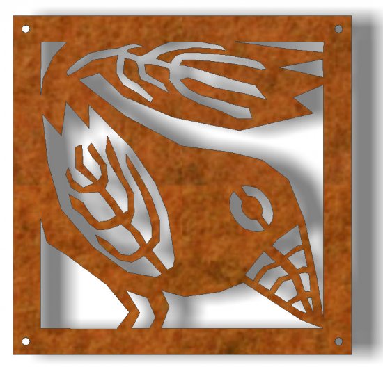 Prydnadsplatta Fågel Fanny 13 x 13