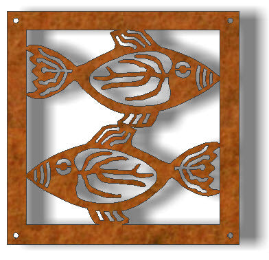 Prydnadsplatta Fiskar Filip 13 x 13