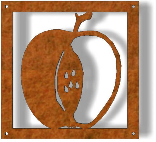 Prydnadsplatta Äpple 13 x 13 - rostig