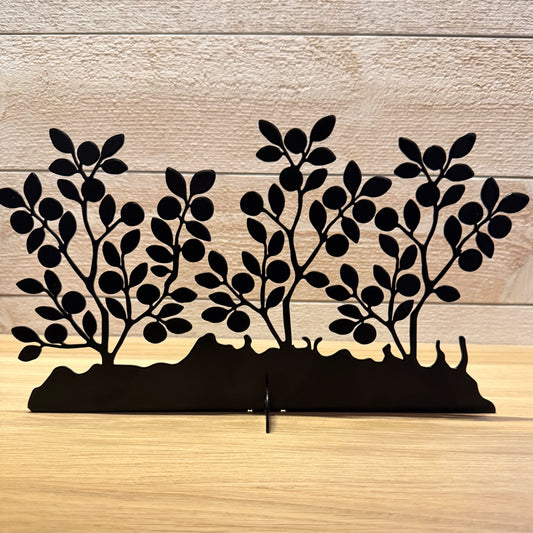 Blåbärsris på fot.