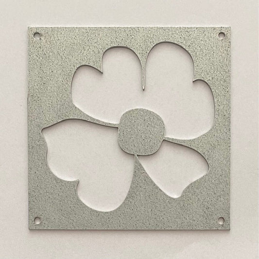 Prydnadsplatta Flora 10 x 10 - zink