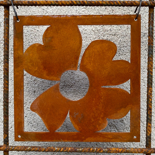 Prydnadsplatta Flora med ram 20 x 20