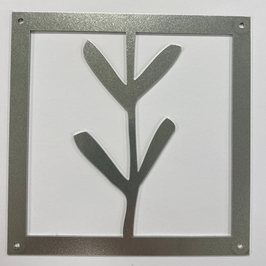 Prydnadsplatta Strå med ram 15 x 15- galvaniserad