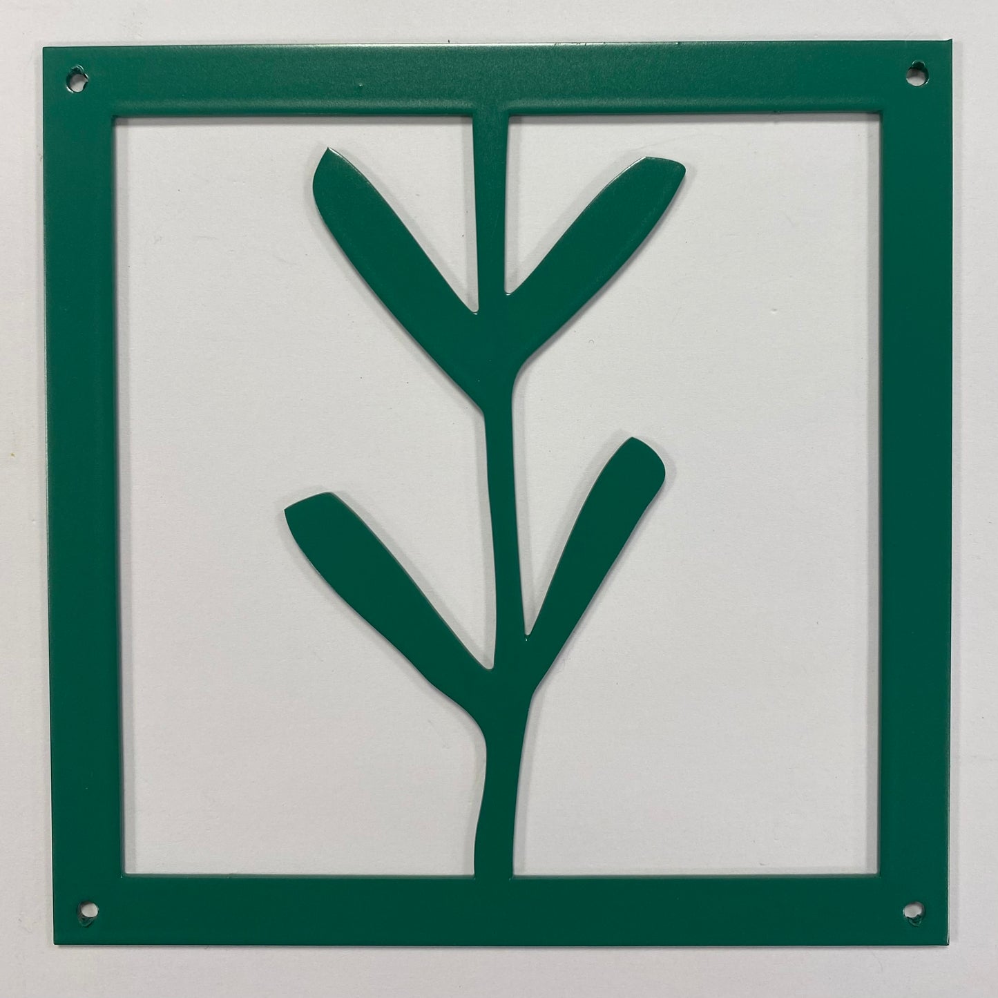 Prydnadsplatta Strå med ram 15 x 15 - grön
