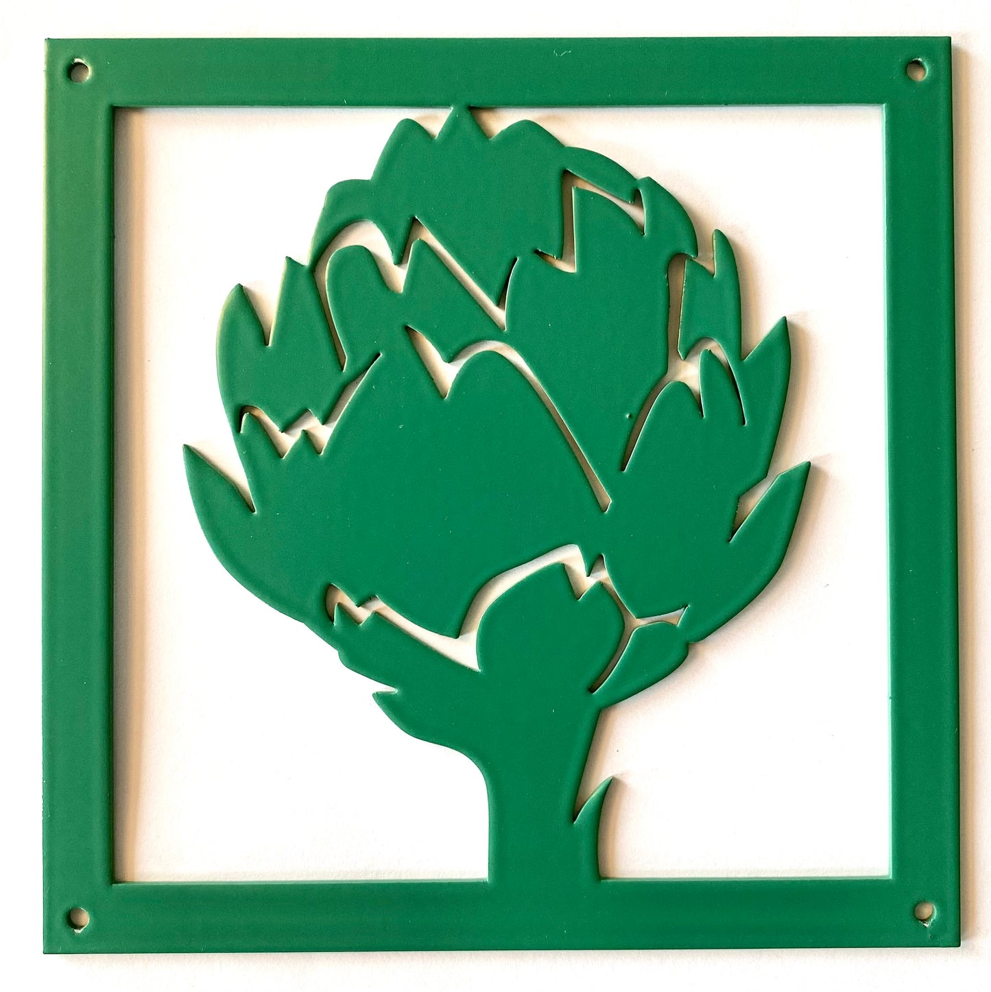 Prydnadsplatta Kronärtskocka 15 x 15 - grön