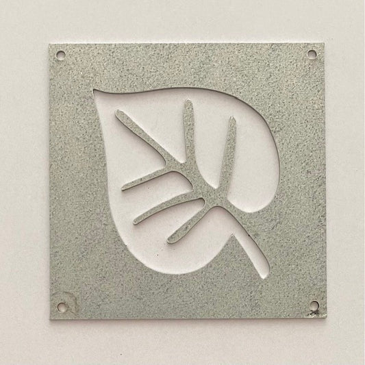 Prydnadsplatta Löv 10 x 10 - zink