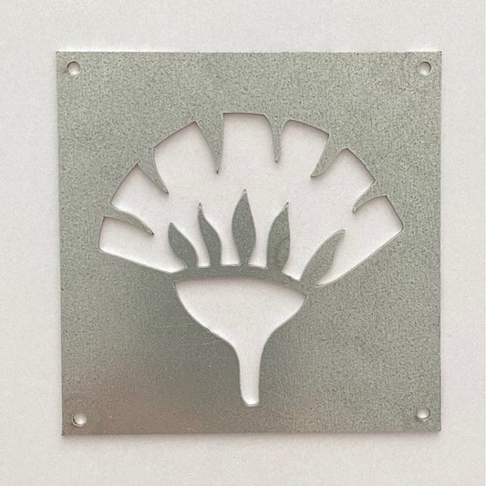Prydnadsplatta Tistel 10 x 10 - Zink